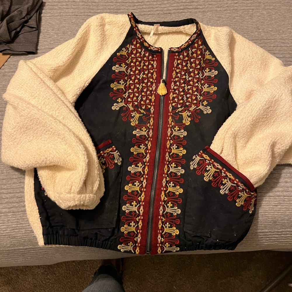 Free people medium zip up sweater